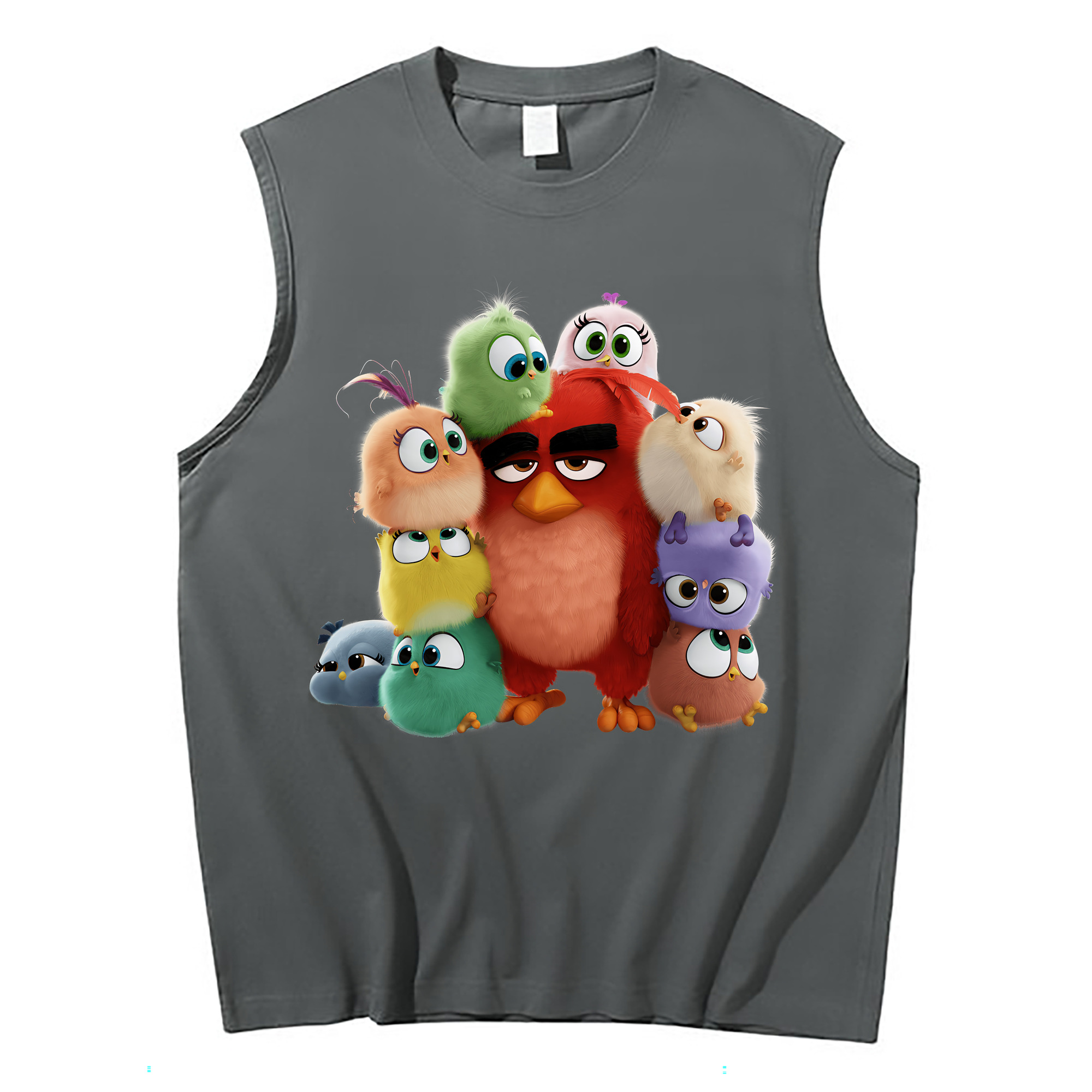 （画像用） Angry Birds アングリーバード コットン100％タンクトップ（フロントプリント）